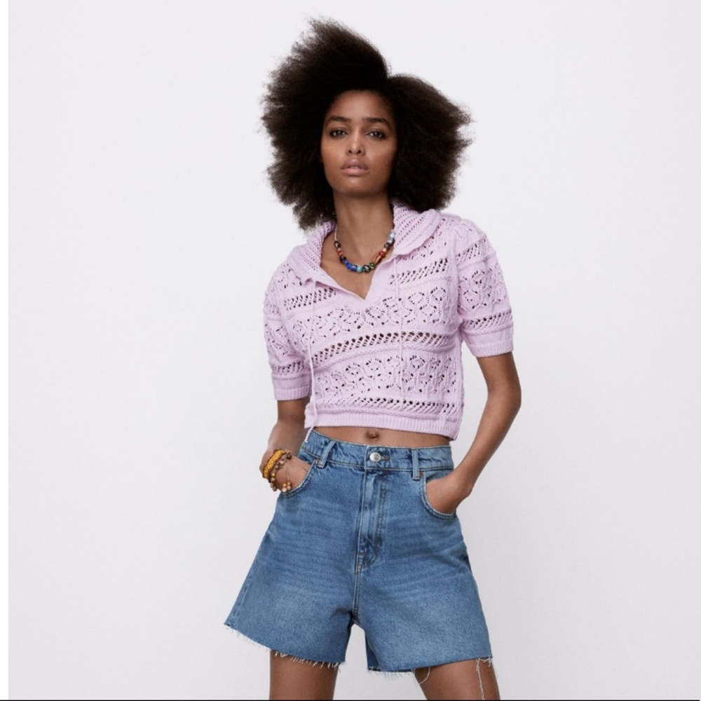 Zara Pink Knit top - Picture 2 of 5
